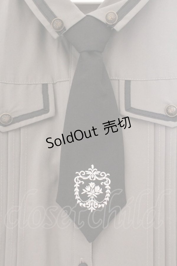 画像2: axes femme / ミリタリー風タイ付ブラウス M グリーン O-26-02-14-080-AX-BL-OW-OS (2)