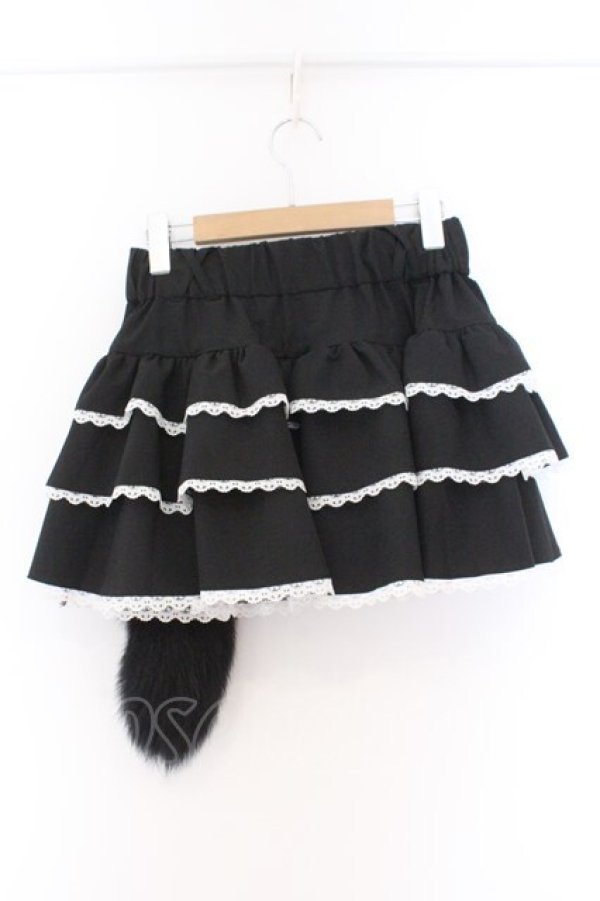 画像4: DimMoire / チャーム付きフリルミニスカート L ブラック O-26-02-14-006-0-SK-OW-OS (4)