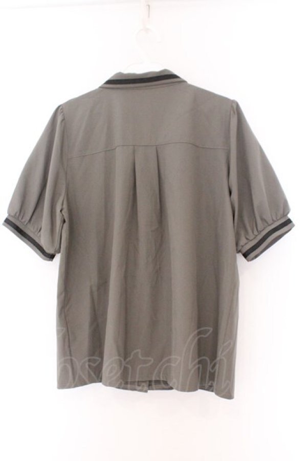 画像3: axes femme / ミリタリー風タイ付ブラウス M グリーン O-26-02-14-080-AX-BL-OW-OS (3)