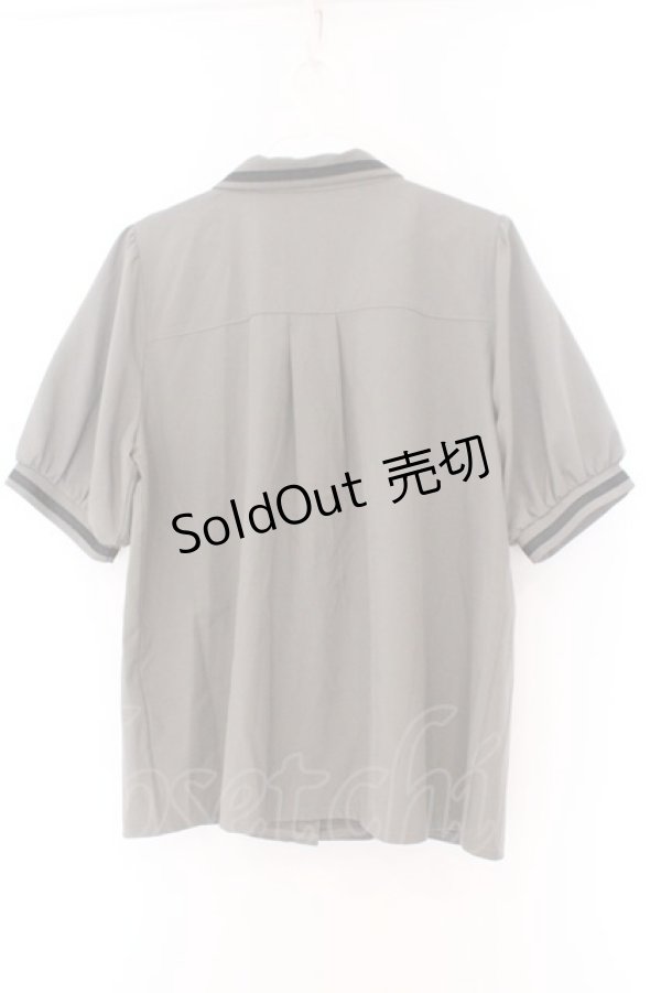 画像3: axes femme / ミリタリー風タイ付ブラウス M グリーン O-26-02-14-080-AX-BL-OW-OS (3)