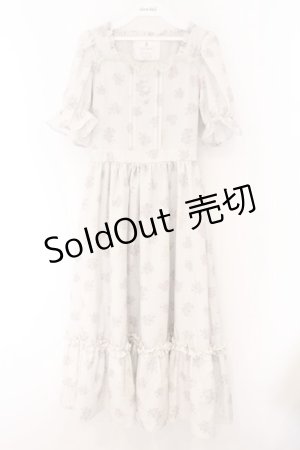 画像: m petit by misako / NINA'S 花柄スクエアネックワンピース S アイボリー O-26-02-14-081-LO-OP-OW-ZT0225L