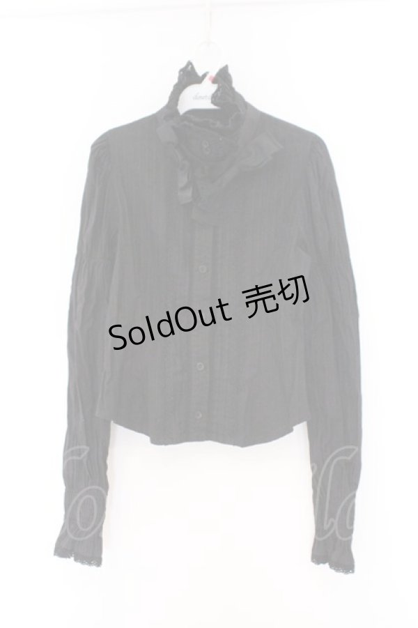 画像1: ALICE and the PIRATES / ダイナドロップブラウス  クロ O-26-02-14-007-PA-BL-OW-OS (1)