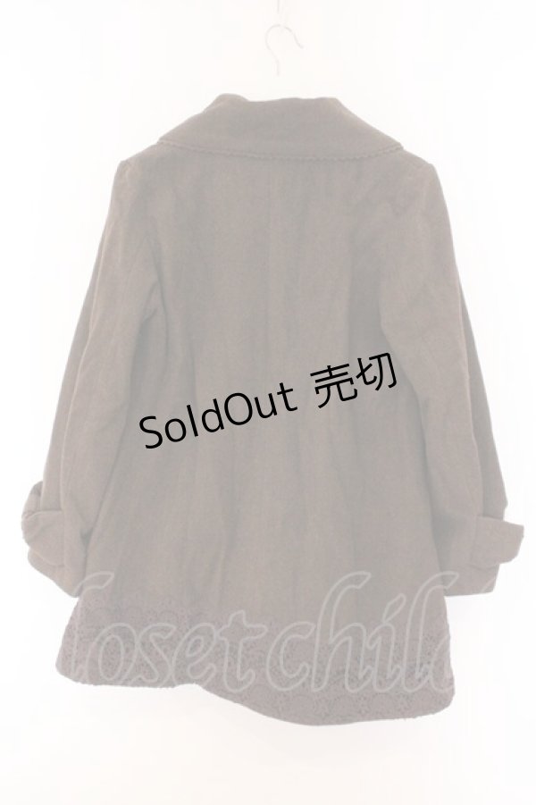 画像3: axes femme / 裾レース使いコート M ブラウン O-26-02-14-086-AX-CO-OW-ZTC054 (3)