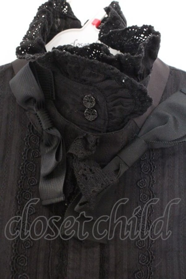 画像2: ALICE and the PIRATES / ダイナドロップブラウス  クロ O-26-02-14-007-PA-BL-OW-OS (2)