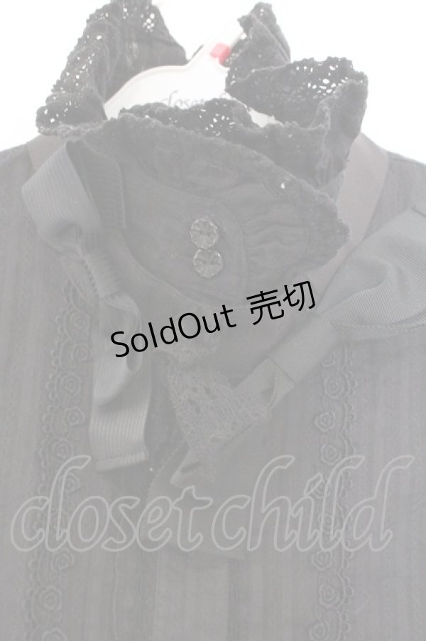 画像2: ALICE and the PIRATES / ダイナドロップブラウス  クロ O-26-02-14-007-PA-BL-OW-OS (2)