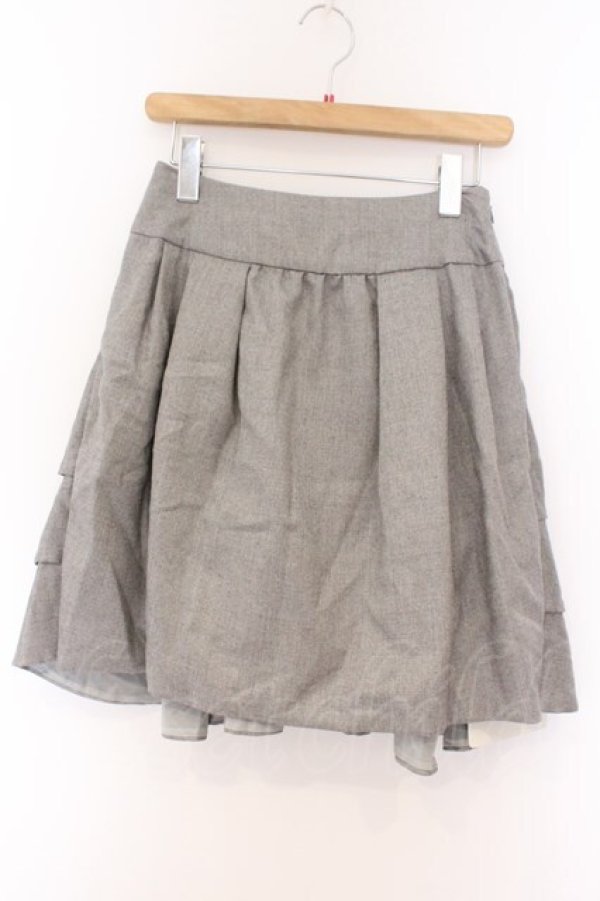 画像1: Jane Marple Dans Le Salon / ランダムフリルスカート M グレー O-26-02-14-011-JM-SK-OW-OS (1)