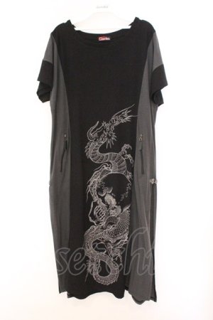 画像: Qutie Frash / BIGロングカットソー  ブラック O-26-02-14-024-QU-OP-OW-OS