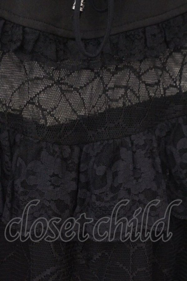 画像3: Qutie Frash / 蜘蛛メッシュ切り替えスカート  ブラック O-26-02-14-025-QU-SK-OW-OS (3)