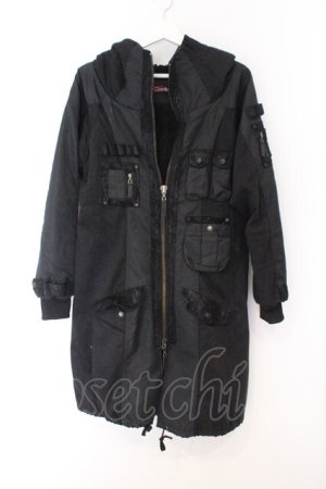 画像: Qutie Frash / ミリタリーコート  ブラック O-26-02-14-027-QU-CO-OW-OS