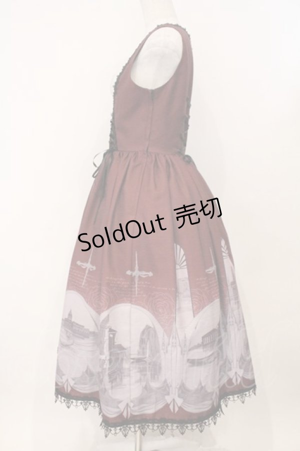 画像4: Forest Song / コルセット風ジャンパースカート  ワイン O-26-02-16-028-LO-OP-IG-OS (4)