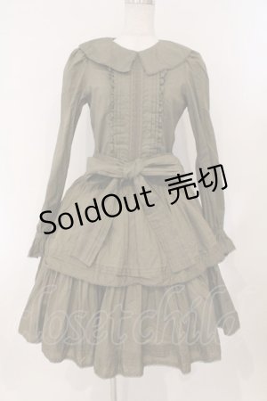画像: Victorian maiden / コットンドールローウエストドレス  カーキグリーン O-26-02-16-032-CL-OP-OW-OS