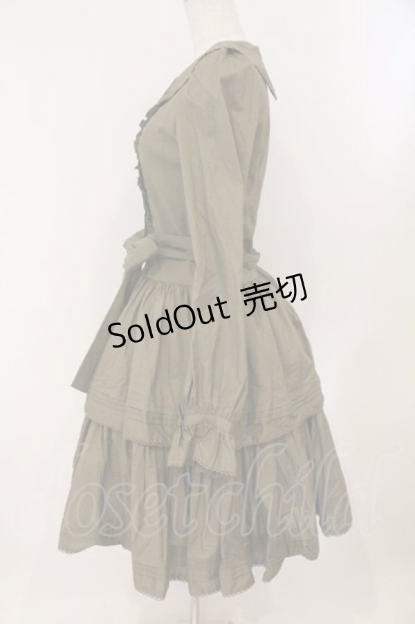 画像3: Victorian maiden / コットンドールローウエストドレス  カーキグリーン O-26-02-16-032-CL-OP-OW-OS (3)