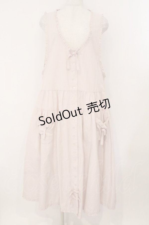 画像1: PINK HOUSE / ダンガリージャンパースカート  ピンク O-26-02-16-035-LO-OP-OW-OS (1)