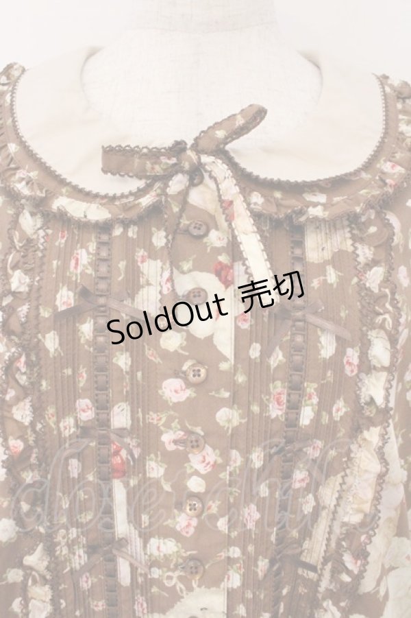 画像2: PINK HOUSE / バラ園うさぎミディワンピース  ショコラ O-26-02-16-037-LO-OP-OW-OS (2)