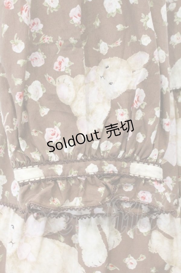 画像5: PINK HOUSE / バラ園うさぎミディワンピース  ショコラ O-26-02-16-037-LO-OP-OW-OS (5)