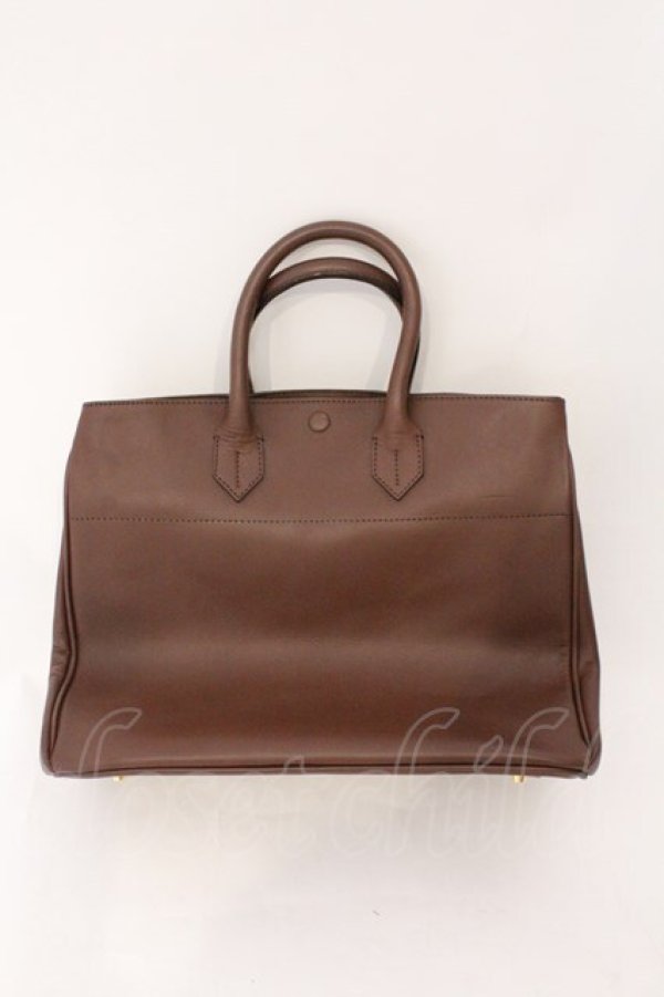 画像2: KANEKO ISAO / レザースクエアトートバッグ  ブラウン O-26-02-16-005-EL-BG-OW-OS (2)