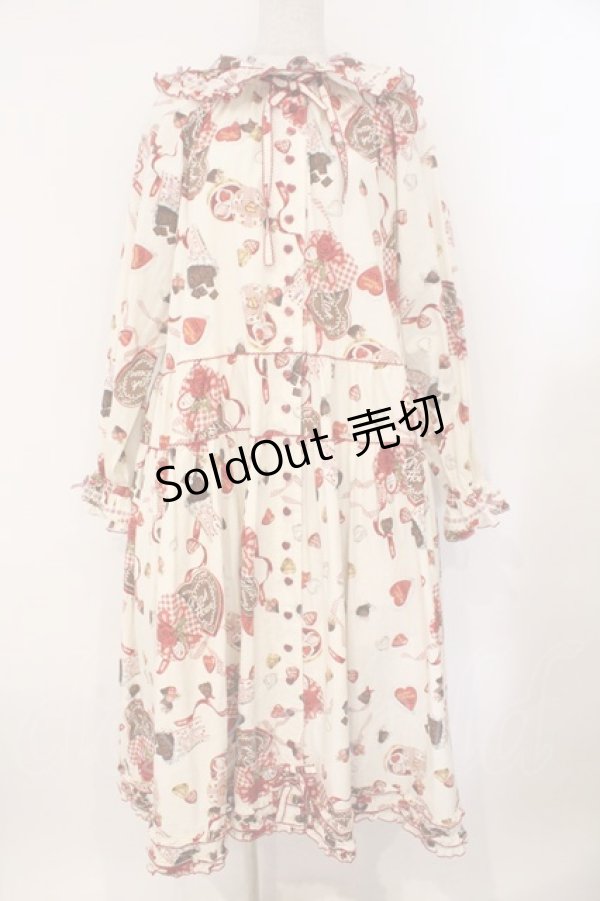 画像1: PINK HOUSE / スウィートメモリーズプリントミディワンピース  ミルク O-26-02-16-038-LO-OP-OW-OS (1)