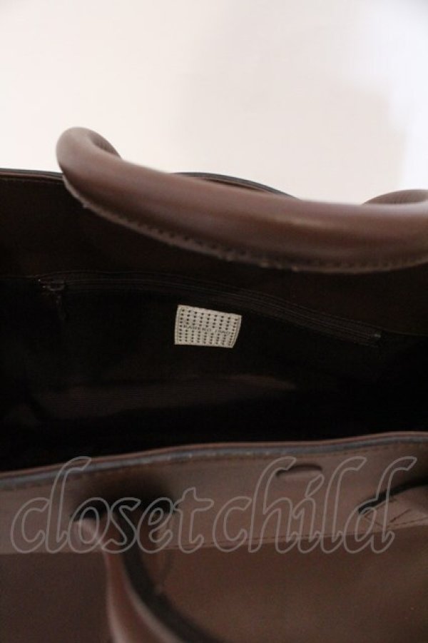 画像4: KANEKO ISAO / レザースクエアトートバッグ  ブラウン O-26-02-16-005-EL-BG-OW-OS (4)