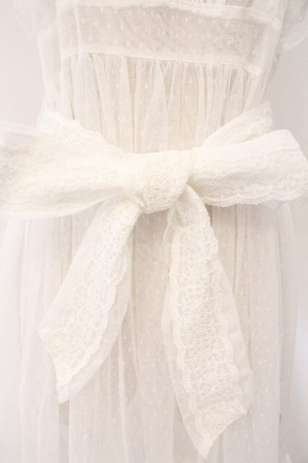 画像3: axes femme kawaii / ドットチュールエプロン  オフシロ O-26-02-16-041-AX-OP-IG-OS (3)