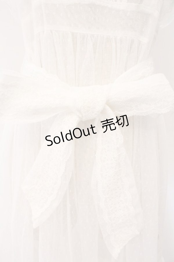 画像3: axes femme kawaii / ドットチュールエプロン  オフシロ O-26-02-16-041-AX-OP-IG-OS (3)