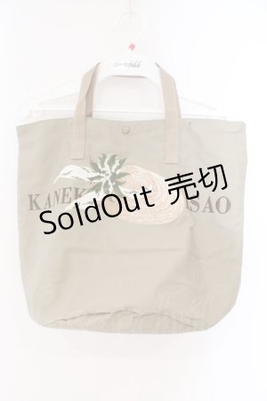 画像: KANEKO ISAO / 帽子刺繍入りトートバッグ  ベージュ O-26-02-16-006-EL-BG-OW-ZT618