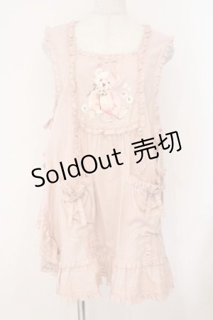 画像: PINK HOUSE / 桜Teddy刺繍使いローンタブリエ  ピンク O-26-02-16-045-LO-TO-OW-OS