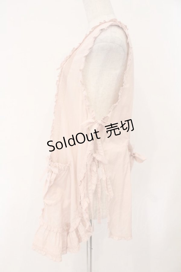 画像4: PINK HOUSE / 桜Teddy刺繍使いローンタブリエ  ピンク O-26-02-16-045-LO-TO-OW-OS (4)