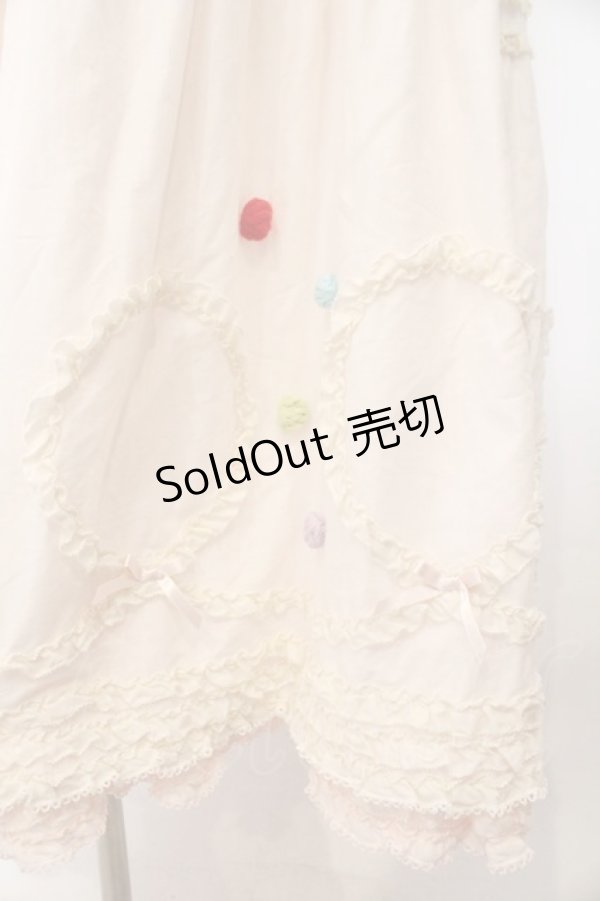画像3: PINK HOUSE / カラフルポップルフリル使いワンピース  シロ O-26-02-16-049-LO-OP-OW-OS (3)