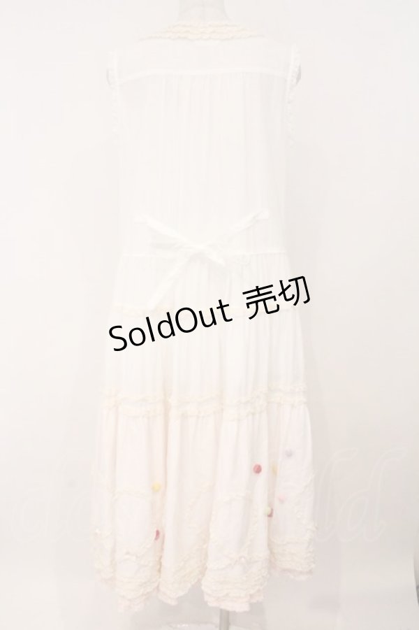 画像5: PINK HOUSE / カラフルポップルフリル使いワンピース  シロ O-26-02-16-049-LO-OP-OW-OS (5)