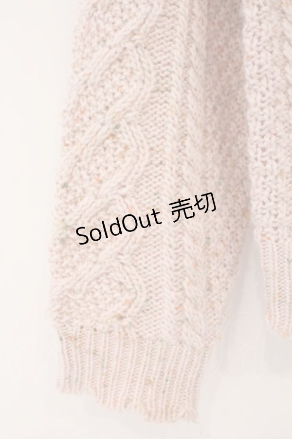 画像3: PINK HOUSE / バラモチーフ付きヨークニットカーディガン  ピンク O-26-02-16-050-LO-OP-OW-OS (3)