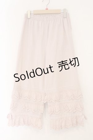 画像: PINK HOUSE / スカラップレース使いダンガリードロワーズ  ピンク O-26-02-16-051-LO-PA-OW-OS