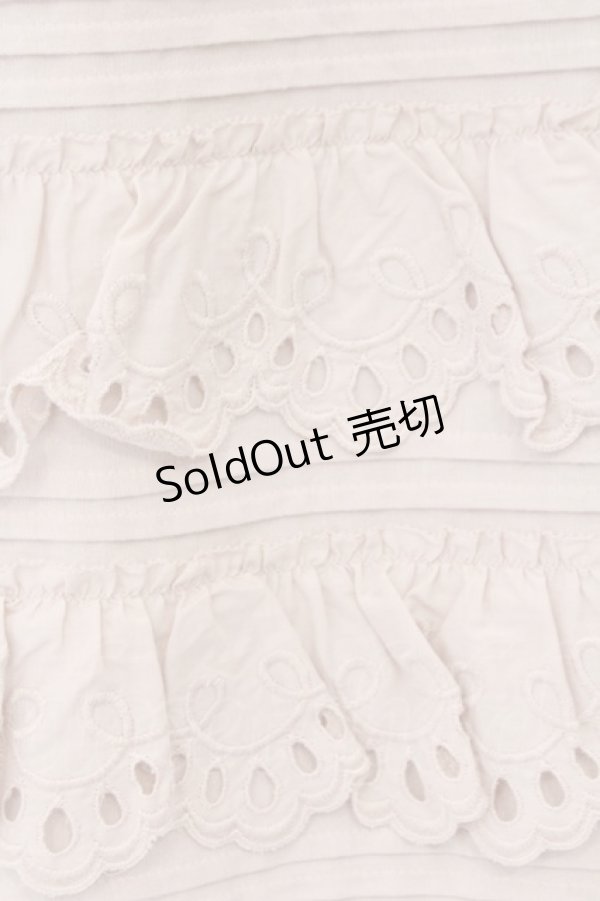 画像2: PINK HOUSE / スカラップレース使いダンガリードロワーズ  ピンク O-26-02-16-051-LO-PA-OW-OS (2)