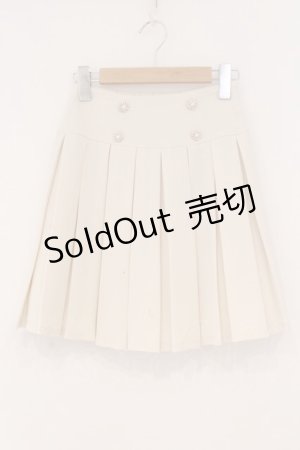 画像: evelyn / ビジュープリーツスカート  アイボリー O-26-02-16-055-LO-SK-OW-OS