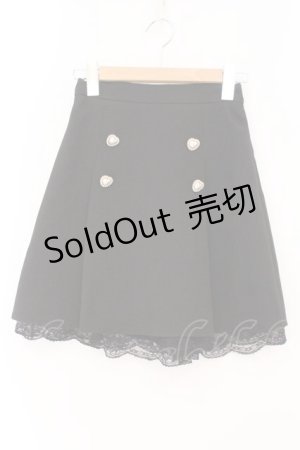 画像: evelyn / ハートボタンミニスカート  クロ O-26-02-16-056-LO-SK-OW-OS