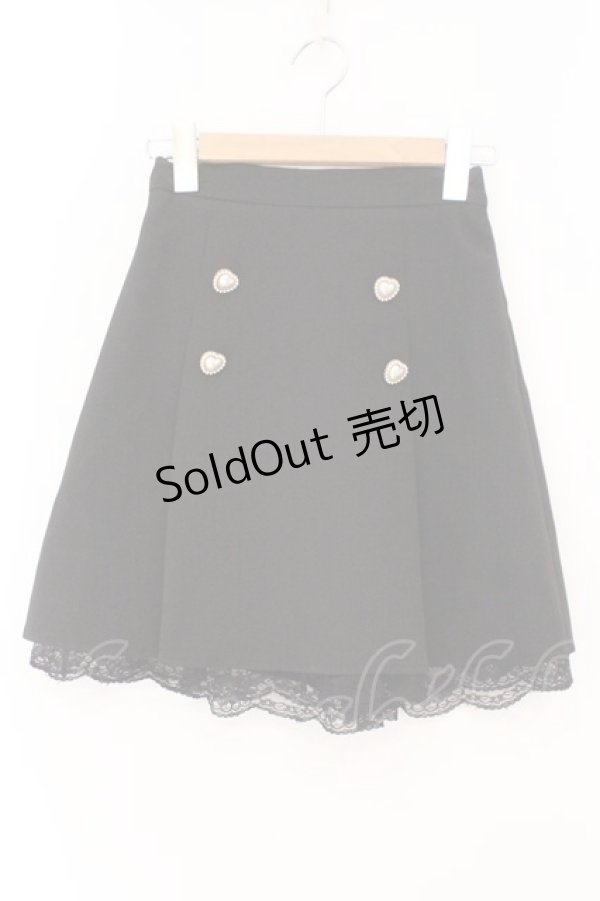 画像1: evelyn / ハートボタンミニスカート  クロ O-26-02-16-056-LO-SK-OW-OS (1)