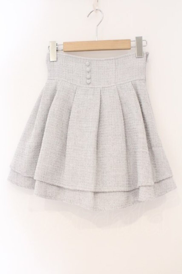 画像1: evelyn / ダブルフレアスカート  サックス O-26-02-16-058-LO-SK-OW-OS (1)