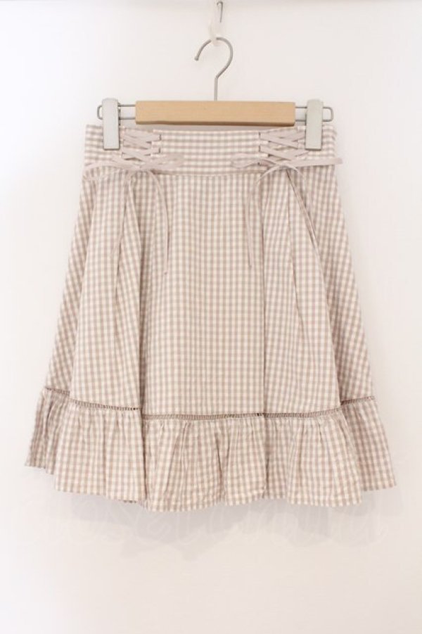 画像1: evelyn / ダブルレースアップスカート F ベージュ O-26-02-16-060-LO-SK-OW-OS (1)