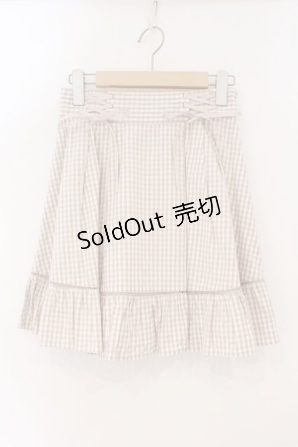 画像1: evelyn / ダブルレースアップスカート F ベージュ O-26-02-16-060-LO-SK-OW-OS (1)