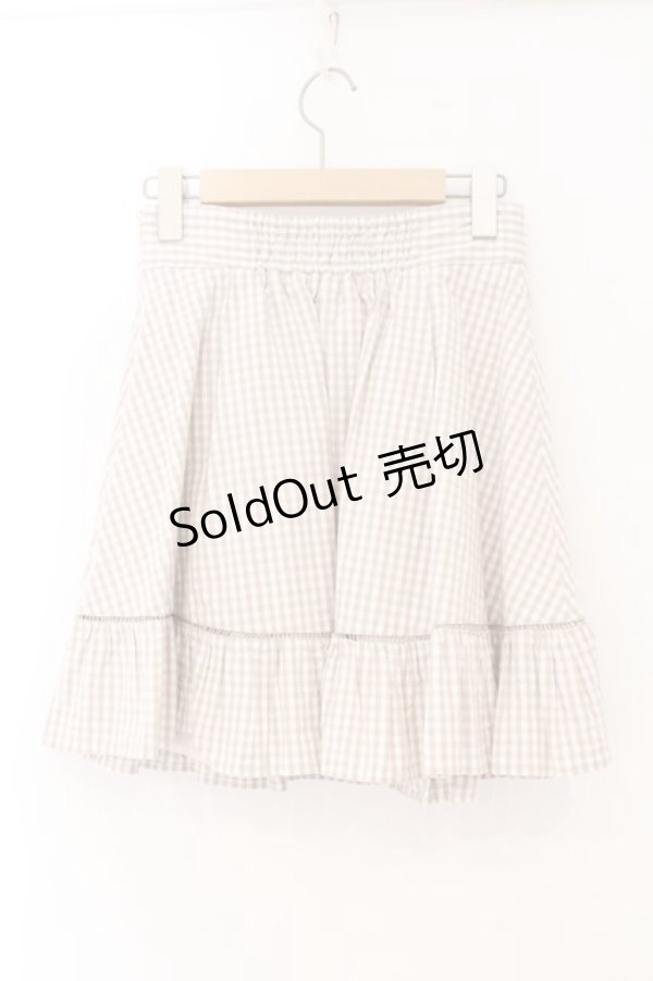 画像2: evelyn / ダブルレースアップスカート F ベージュ O-26-02-16-060-LO-SK-OW-OS (2)