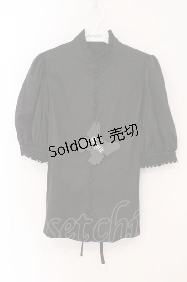 画像1: Sheglit / "Lupinus"クラシカルブラウス M ブラック O-26-02-16-061-EL-BL-OW-OS (1)