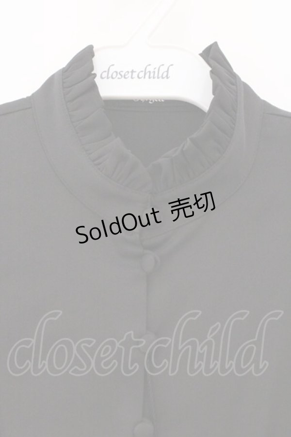 画像2: Sheglit / "Lupinus"クラシカルブラウス M ブラック O-26-02-16-061-EL-BL-OW-OS (2)