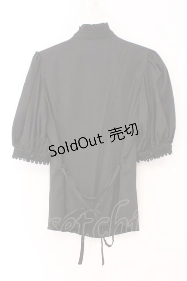 画像4: Sheglit / "Lupinus"クラシカルブラウス M ブラック O-26-02-16-061-EL-BL-OW-OS (4)