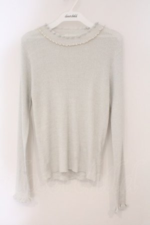 画像: axes femme / ラメニットプルオーバー M グレー O-26-02-16-063-AX-TO-OW-OS