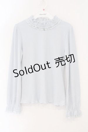 画像: axes femme / フリルカットプルオーバー M サックス O-26-02-16-065-AX-TO-OW-OS