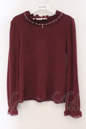 画像: axes femme / フリルカットプルオーバー F ワイン O-26-02-16-067-AX-TO-OW-OS