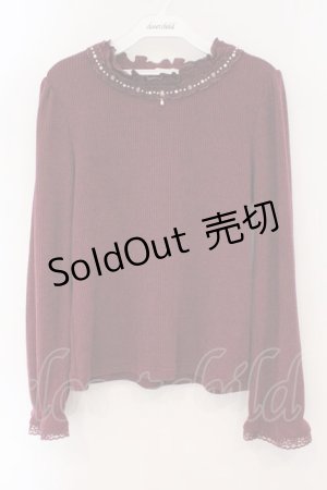 画像: axes femme / フリルカットプルオーバー F ワイン O-26-02-16-067-AX-TO-OW-OS