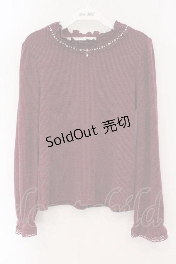 画像1: axes femme / フリルカットプルオーバー F ワイン O-26-02-16-067-AX-TO-OW-OS (1)