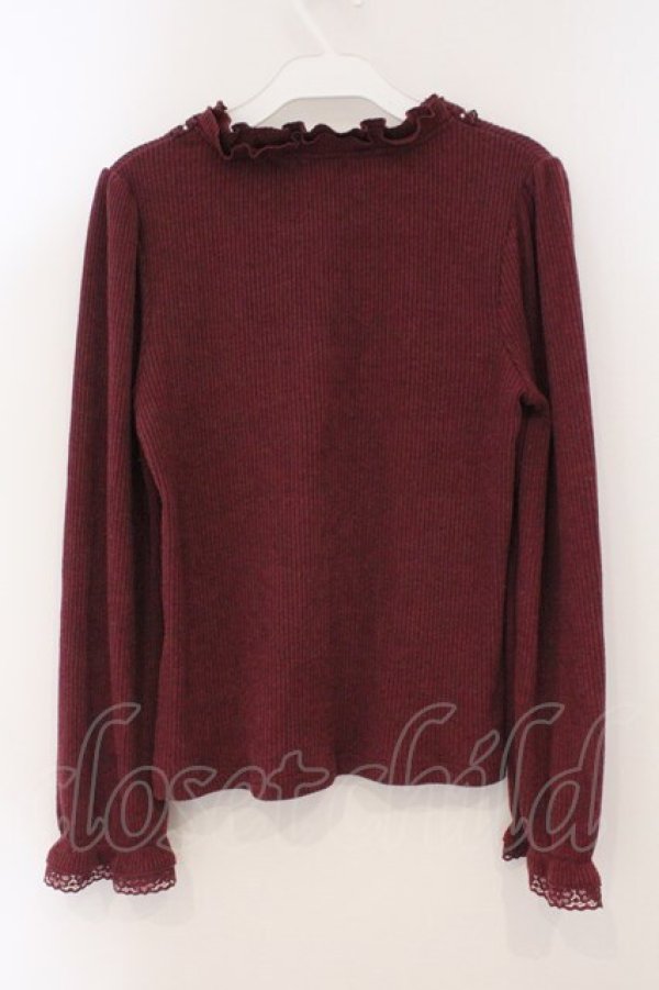 画像2: axes femme / フリルカットプルオーバー F ワイン O-26-02-16-067-AX-TO-OW-OS (2)