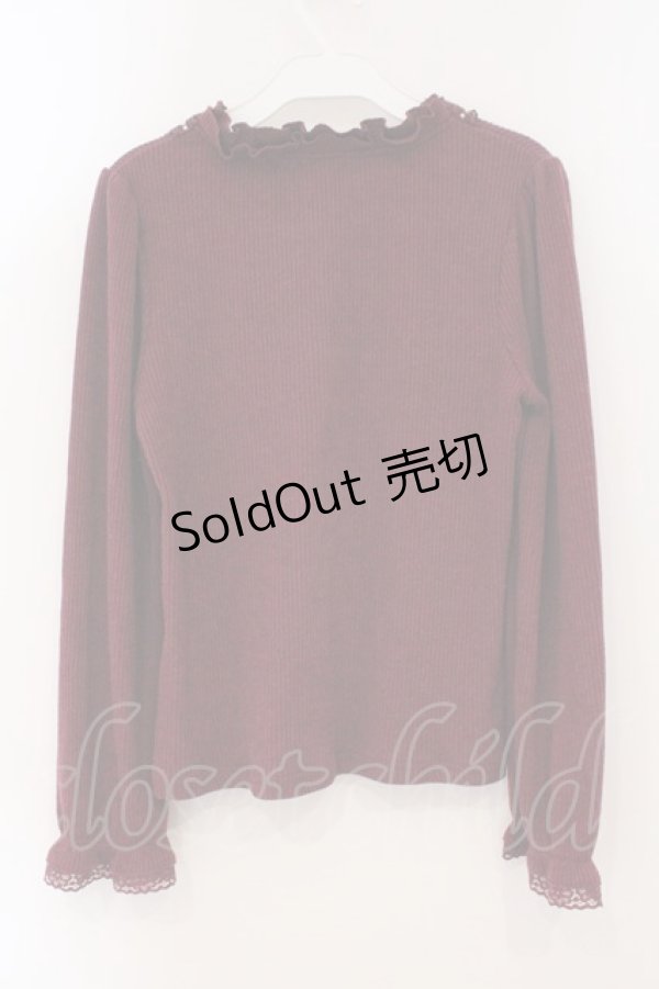 画像2: axes femme / フリルカットプルオーバー F ワイン O-26-02-16-067-AX-TO-OW-OS (2)