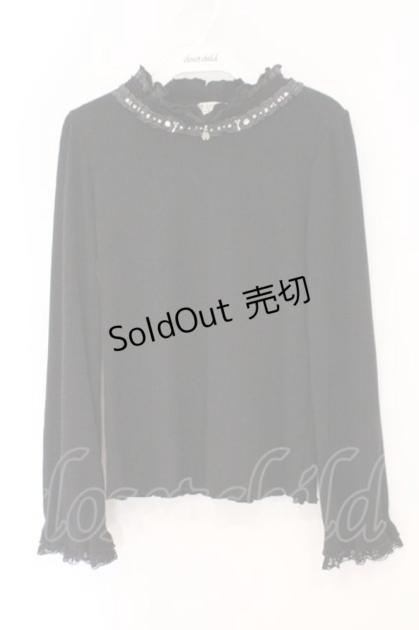 画像1: axes femme / フリルカットプルオーバー M クロ O-26-02-16-070-AX-TO-OW-OS (1)